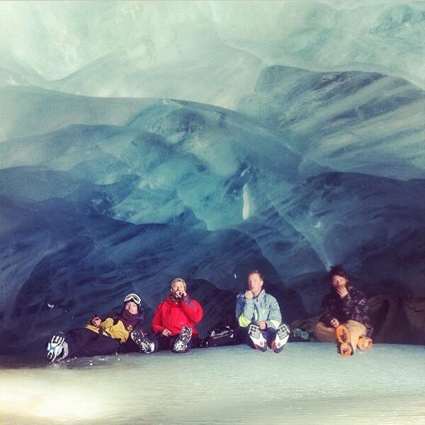 WeDrinkWater's tweet photo. The boys grab lunch at Superman's Fortress of Solitude while out filming for #pathologyproject
P: @liamogallagher http://t.co/Cfrb3D1usN