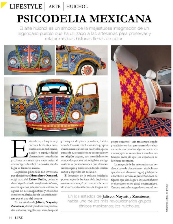 GabrielaGorab's tweet photo. Mi artículo "Psicodelia Mexicana" - Arte Huichol http://t.co/FzMXzcXB1A … en @LuxeMx #arte #Mexico #Huichol @vochol http://t.co/PtdxqKqI3x