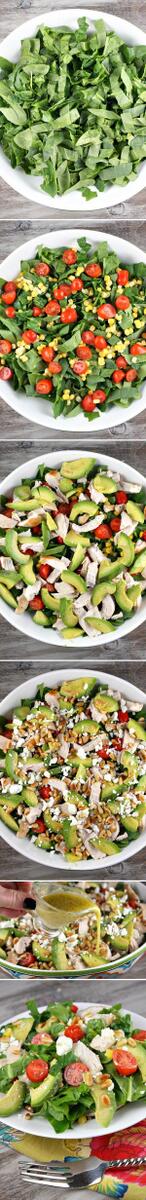 QuickFoodRecipe's tweet photo. Spinach Salad with Chicken, Avocado and Goat Cheese http://t.co/gCbDBuGqro http://t.co/5Q04JhG1Ye