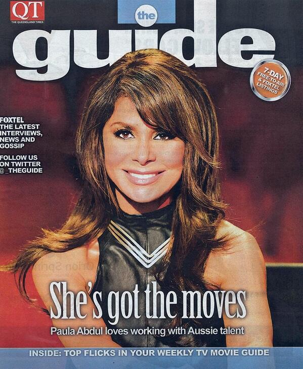 PaulaAbdul's tweet image. Love the #Aussies! I'm on the cover of @qld_times's The Guide. See the cover story here facebook.com/TheOfficialPau…