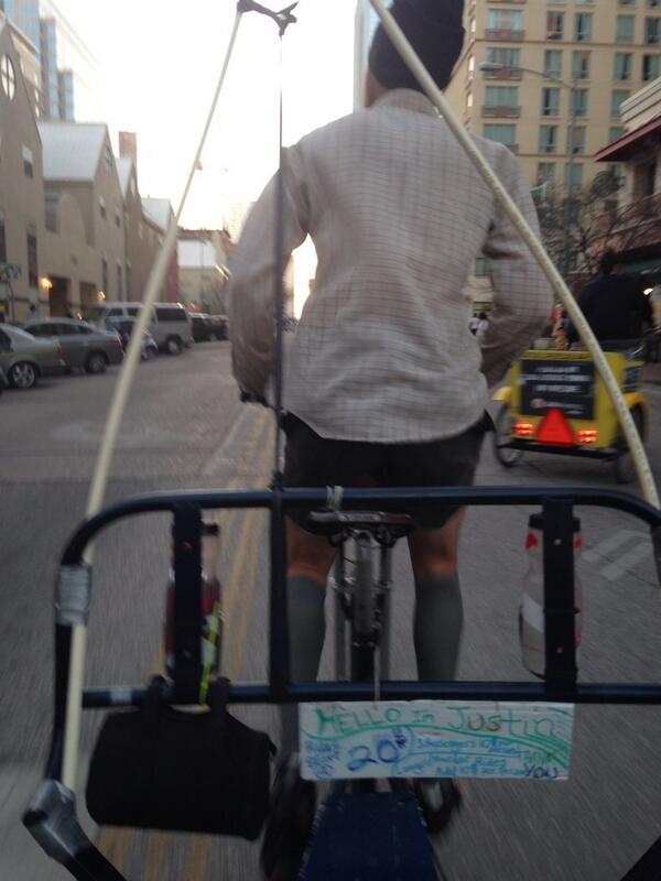 CocktailClas's tweet photo. My pedi cab driver is aggressive as fuck. I think I'm in love <3 http://t.co/xJCvoOdVPe
