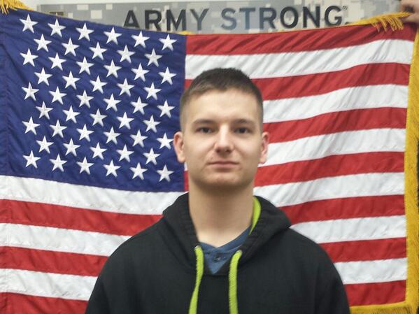 Congrats to PVT Niko Yakuboff of #MerrimackHighSchool who #enlisted today for #Army MOS 91B Wheeled Vehicle Mechanic