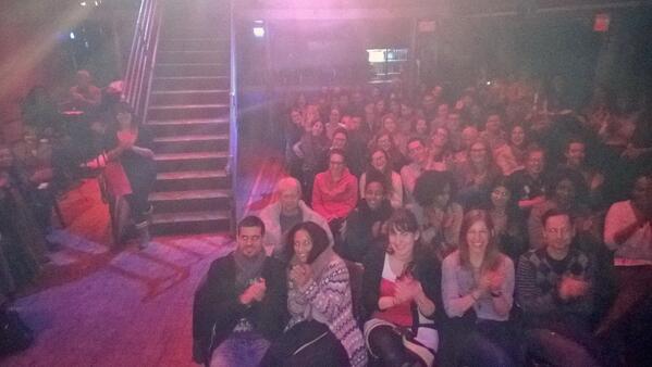 360productions's tweet photo. Our happy full house audience! The Vagina Monologues meets #TheFWord.  Playing at Buddies in Bad Times. @yyzbuddies http://t.co/zwlkLOwqwi