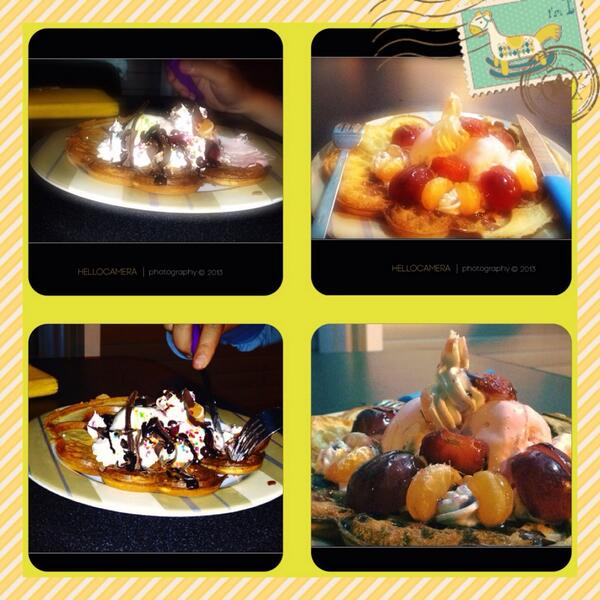 radensusilo's tweet image. Morning with waffle timee