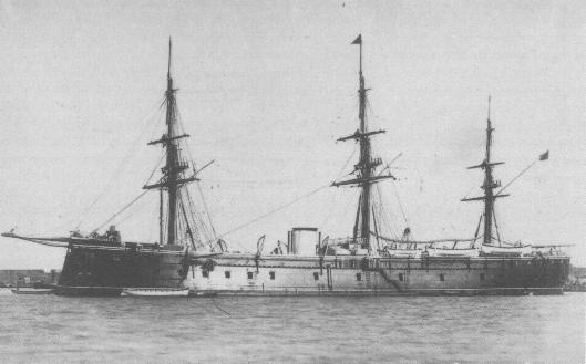 Armada_esp's tweet photo. #Efeméride:1865,llega la fragata blindada “Numancia” a Montevideo.Será el primer acorazado que da la vuelta al mundo http://t.co/k0RZIev1sE