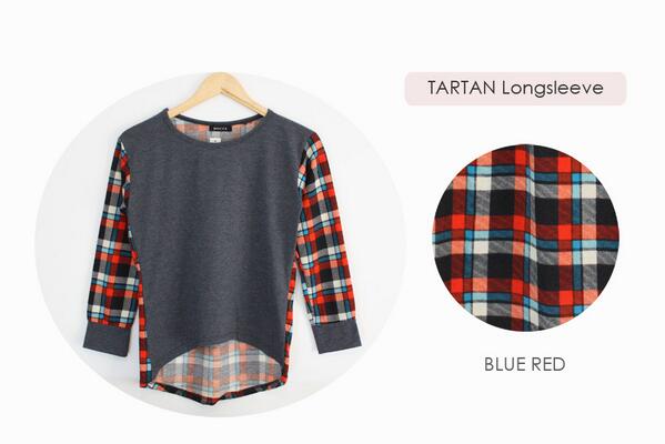 finger_tipstore's tweet photo. #Update_FT Tartan Longsleeve (Blue-Red) IDR 75.ooo | Bust 86-90, Length (front) 51, Length (back) 64 :) http://t.co/ejocdW6DOZ