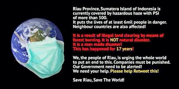 KOMUNAL's tweet photo. Spread the words, they need our support! C'mon..the world need to be alerted! #PrayForRiau #MelawanAsap http://t.co/5VvZAjbBdS