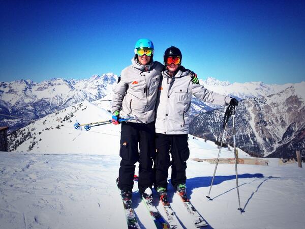 Our reps Barney and Euan living the dream in #Sauze on this stunning day!!! #mountaindreams