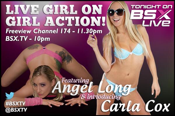Tonite on http://t.co/Hw2nJHdTcq its a #Special #GIRLonGIRL show with @CarlaCoxRocks &amp; @Angel_Long #XXX #PornStar http://t.co/GYPawo8l2B