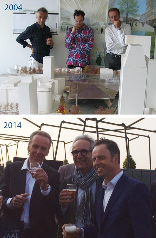 teamVarch's tweet image. #TeamCS toen en nu: #JanBenthem @JeroenTeamV en #AdriaanGeuze. Proosten op een fantastisch #RotterdamCS!