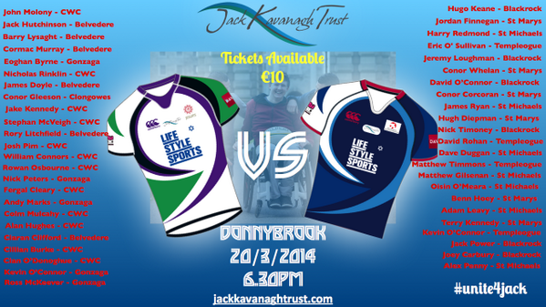 stmcrugby's tweet photo. Get your @JackKTrust Tickets today! Great event, great cause! Please Retweet!!! #unite4Jack http://t.co/oDrrhy3cer