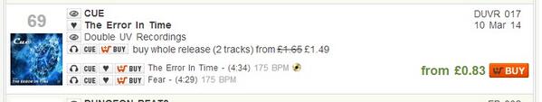 DoubleUVRecords's tweet photo. Still holding a decent position in the @junodownload Drum &amp; Bass charts @CUEDNB - The Error In Time | Fear http://t.co/QnkIGTfZfj