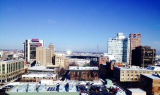 LongevityCT's tweet image. A view from the #ProjectLongevity office in #Bridgeport #Connecticut #scenic #city #view #photo #snowyday #cityscape