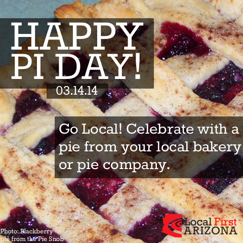 LocalFirstAZ's tweet photo. Happy #PiDay! Celebrate with a locally-made pie! http://t.co/eRq4qfISHT http://t.co/fuDpkDPg2o