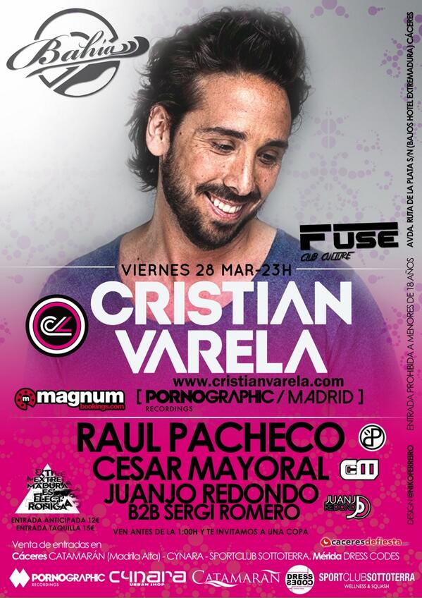 salabahia's tweet photo. 💿CRISTIAN VARELA EN CC💿
ENTRADAS ANTICIPADAS YA A LA VENTA!
Cómprala en los diferentes puntos. @Fuse_Bahia http://t.co/H8HhwrIQvP