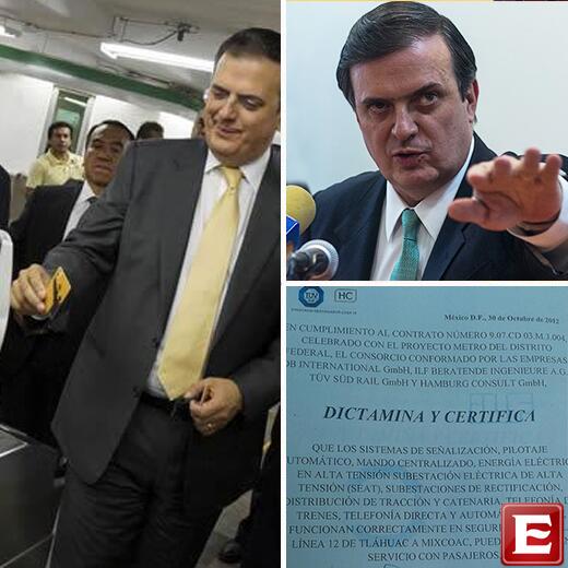 Excelsior's tweet photo. #ElTache “Ebrard destaca certificación en construcción de Línea 12” @ivonnemelgar por #ExcélsiorTv http://t.co/whDoZ54SOg