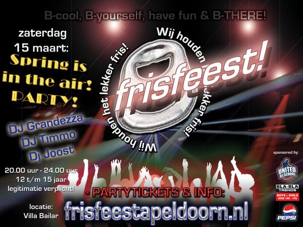 frisfeest's tweet image. Ready for tomorrow? FRISFEEST Apeldoorn is er weer klaar voor! Haal je tickets vandaag nog bij Bla Bla Trends!