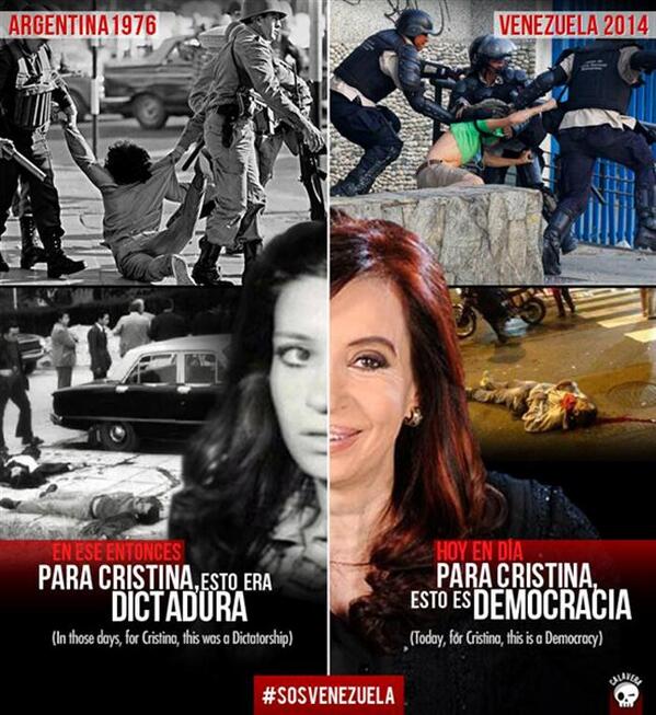 LANACION's tweet photo. Los polémicos afiches venezolanos que critican a @CFKArgentina por apoyar a @NicolasMaduro http://t.co/DkWlLnx0IZ http://t.co/GubJmbqBRQ