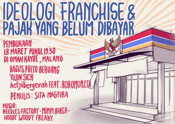 <a href="/eydMagazine/">eyd.Magazine</a> 18 Maret | Ideologi Franchise &amp; Pajak yang Belum Dibayar | <a href="/ilusitanpabatas/">Bagus Priyo Beruang</a> @YujinSick | penulis @stmgfr