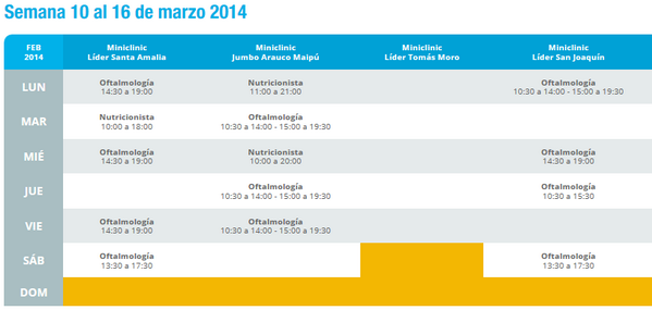 Miniclinic's tweet photo. Les dejamos los horarios de atención oftalmológica de lo que queda de la semana ya que hubo algunos cambios. http://t.co/J237wfy05M