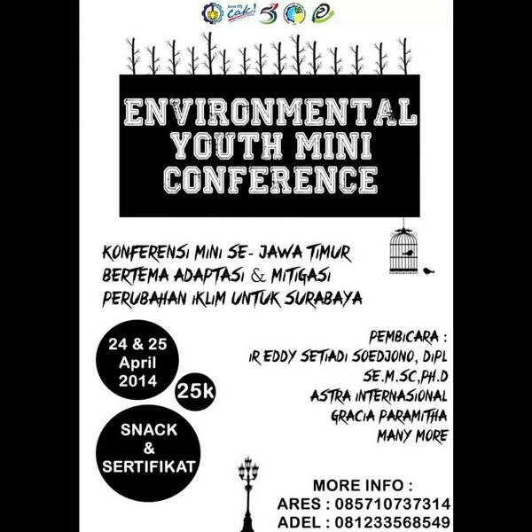 #EYMC | diskusi lingkungan | "Strategi Adaptasi Perubahan Iklim di Kota Sby" | 24-25april'14 <a href="/bemFEBunair/">BEM FEB UNAIR</a> <a href="/bemunair/">BEM Unair</a>