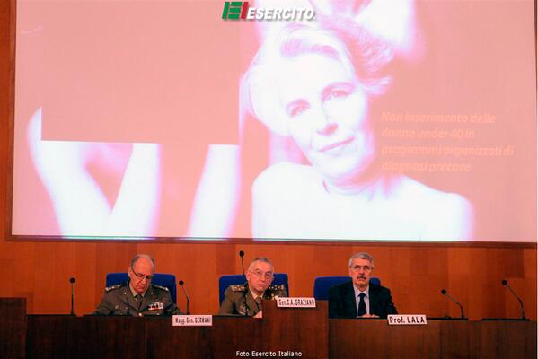 Esercito's tweet photo. Al #PoliclinicoMilitare Celio Convegno Su Tumore Alla Mammella #Esercito_it http://t.co/HRDL5IqpBO