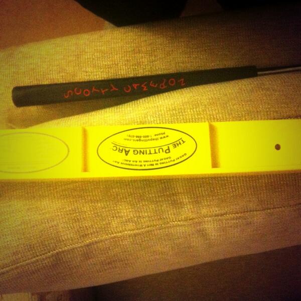 MillarBryan's tweet image. Same Putting Aid as @daniellekang ... Has to work now... Right?😳 #PuttingArc #Practice