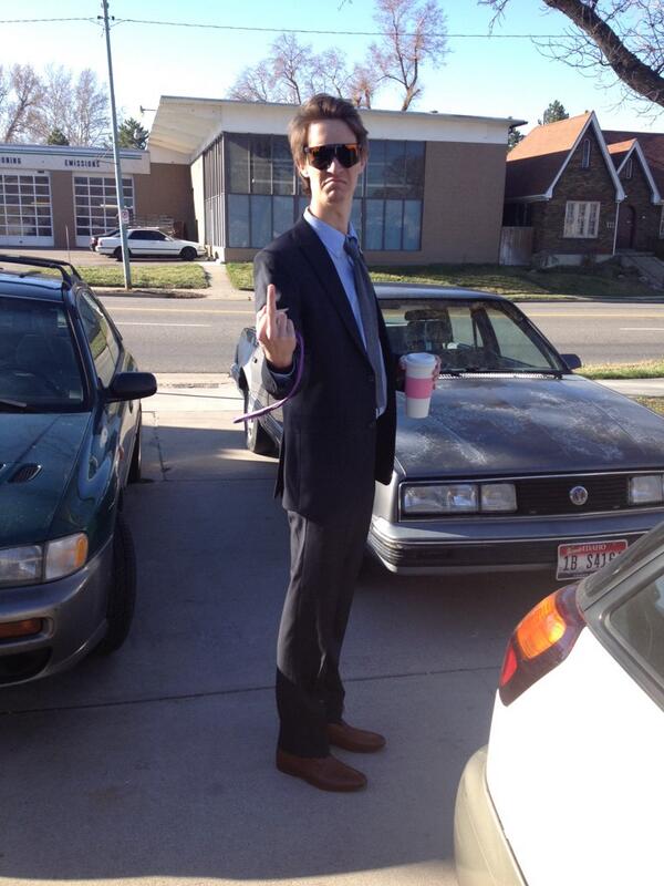 Mvcxs's tweet photo. Bean the roommate looking fly as the #pitvipers on his dome http://t.co/DFKP9y5dNq