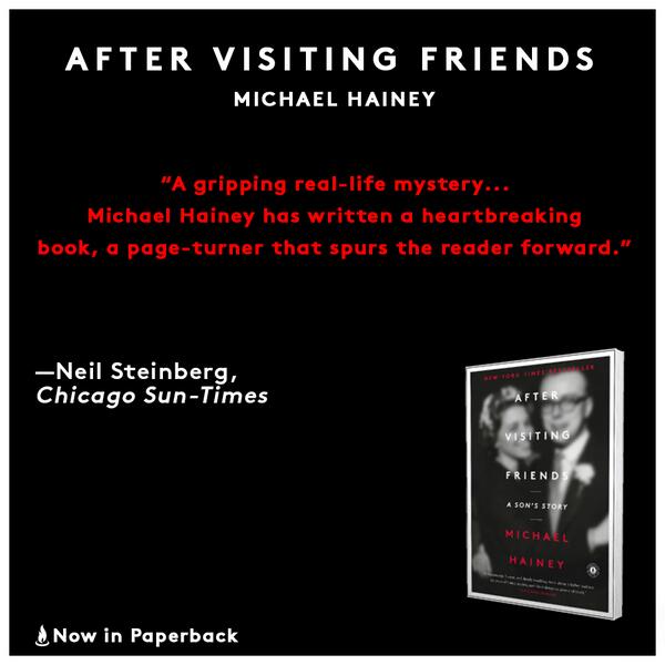 ScribnerBooks's tweet photo. "A gripping real life mystery" @Suntimes on #AfterVisitingFriends @MichaelHainey http://t.co/EVY7OK449e http://t.co/7y8gGsTq4v