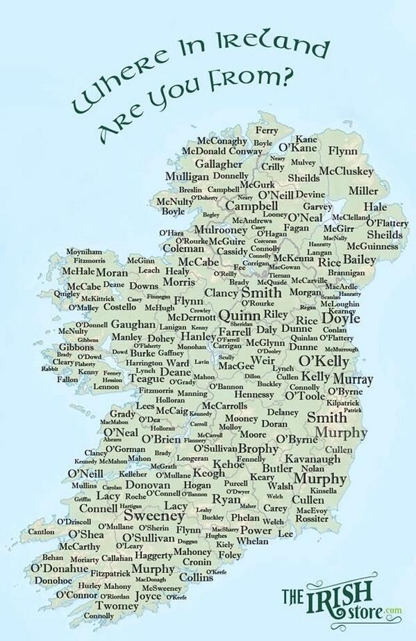 maryroche's tweet photo. โ@leethalg: @walkcork http://t.co/nZ53qkqLI0โ #surnames #ireland Where are you from? #bittafun