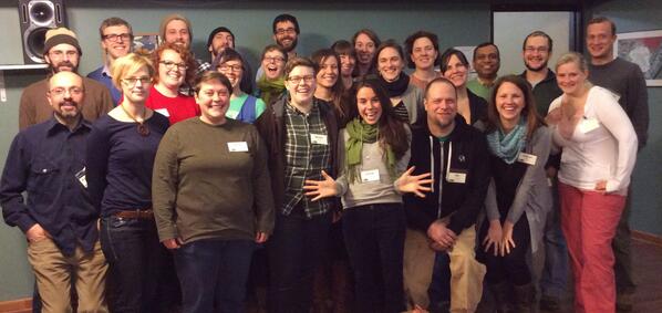 Yay! RT <a href="/LSPnow/">Land Stewardship Project</a> Farm Beginnings class at their last session. Cheers to next gen of sustainable farmers! #newfarmers