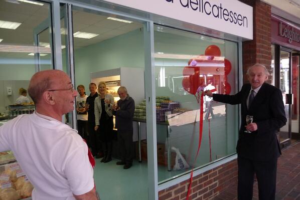 HHButchers's tweet photo. Peter and Paul formerly opening the shop at lunchtime today http://t.co/R8rO70SVbb
