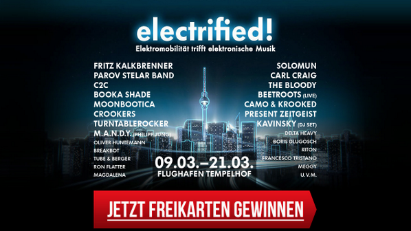 BILD's tweet photo. Jetzt 5x2 Plätze für #vw_electrified mit @breakbot am 18.3. in Berlin gewinnen. https://t.co/3AQtQK9W7H http://t.co/4EUcP069oz