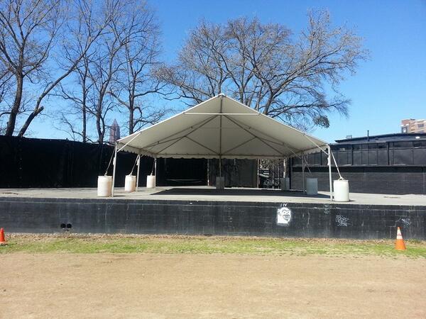 TheJaggedStones's tweet photo. The stage is getting setup for tomorrow's ShamRock Fest #Shamorck2014. looking fwd to rocking Atlanta Well Alright! http://t.co/RImhKSrQPN