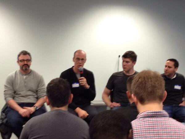 adamfeuer's tweet image. Jason Stoffer, Eric Klein, Kyle Hart, Scott Jacobson on Funding at #hardwareworkshop