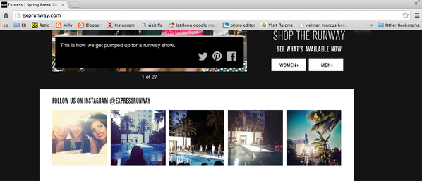 gingerharris's tweet photo. On the @ExpressLife web site with my blogger sistas @nanysklozet and @KristinClarkFSU this afternoon. #EXPRunway http://t.co/jLQUeJgWuq