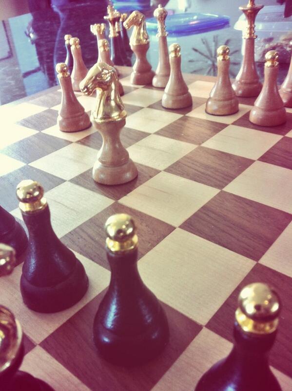 Sir_Ellion's tweet photo. Playing some chess with @Lady_Gweneth in preparation for battle http://t.co/8C2QSeH3JZ