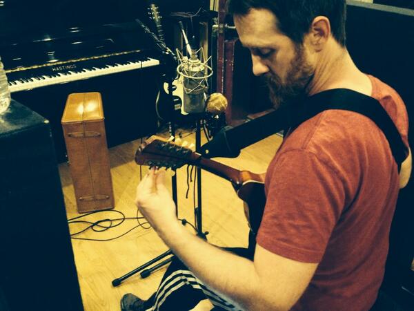 RedParadeMusic's tweet photo. With @TheBradCarter. Day five of recording. Using our Gibson mandolin from 1911. http://t.co/vnbcR6nWaQ