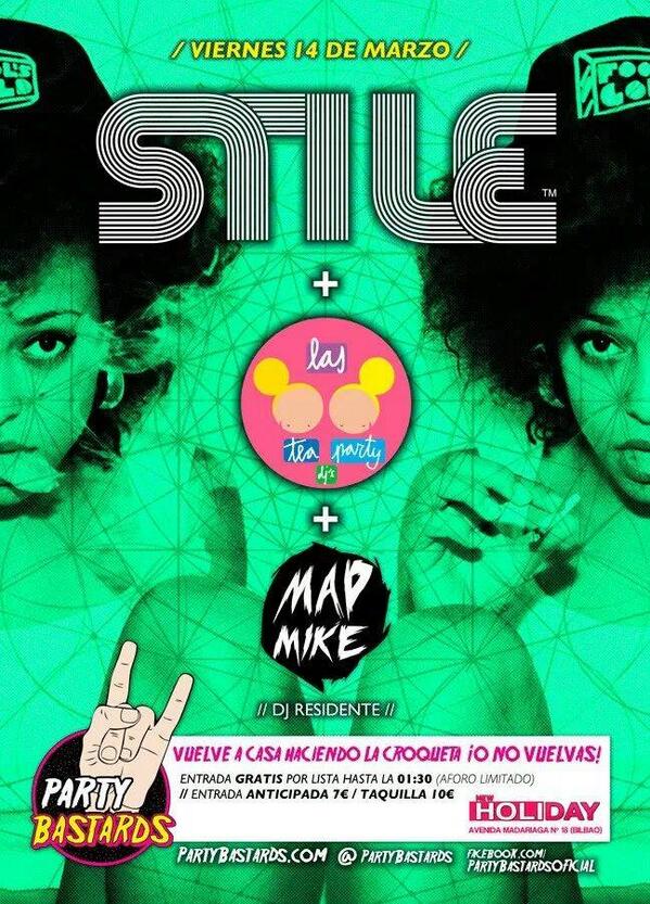 LasTeaPartyDjs's tweet photo. Venga TXABALERIA esta noche FIESTAKA @PartyBastards en @SalaNewHoliday junto a 2 grandes @DjStile y @madmike_mad http://t.co/KTuhxB4OUd
