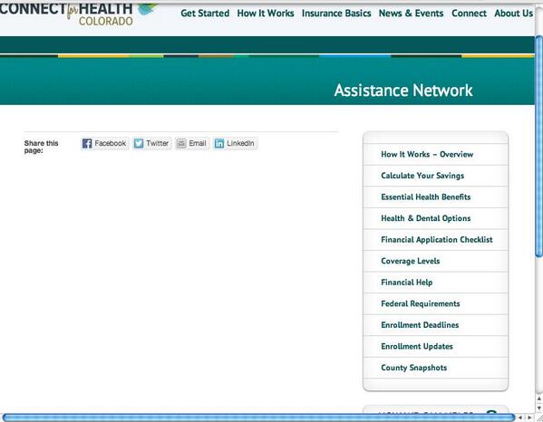 HPAHealth's tweet image. #Obamacare "Trying to figure out this health insurance thing, went to a page called "Assistance Network" It is blank