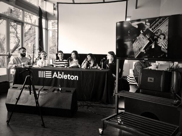 Ableton's tweet photo. Ms @stareyezzz talking @TroubleandBass beginnings and NYC scene & influences at #AbletonSpaces #SXSW14 http://t.co/3ADCClifhV