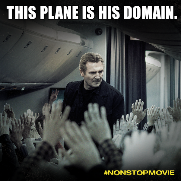 NonStopTheFilm's tweet photo. #LiamNeeson's on board. Watch yourself and have a safe flight. #NonStopMovie is now playing! http://t.co/A34kY50EPk http://t.co/Wqv8VCgVgU