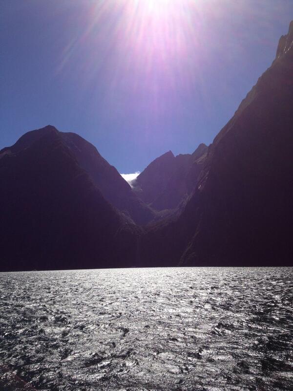 catherwau's tweet image. Milford Sound astonishingly beautiful. Also passed Cleddau river #welshconnection #nz