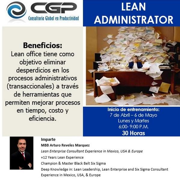 CGP_MX's tweet photo. LEAN ADMINISTRATOR.
Informes en:
info@consultoriaglobal.com.mx
http://t.co/6twboeSHIg
Tel.  (844) 4 15 71 59 http://t.co/huaGXBxZMW