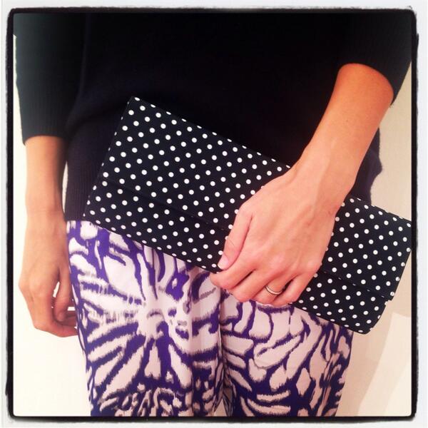 randbofficial's tweet image. Loving polka dots this weekend with our coveted Lex clutch #clutchcontrol #polkadots