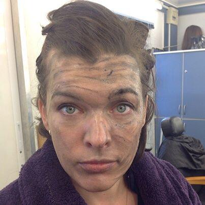 ClubMJovovich's tweet photo. @MillaJovovich at the coal face! But as beautiful as ever http://t.co/AOlLvofQO8