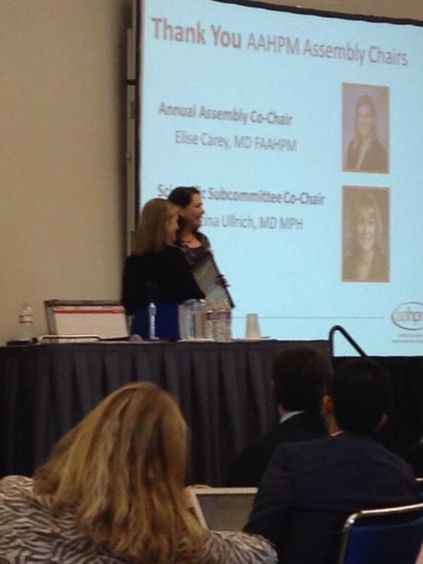 cjingram's tweet image. RT @drnategoldstein:  @elisecarey Award as Chair of Annual Assembly Planning Committee #HPM14  @MayoClinic