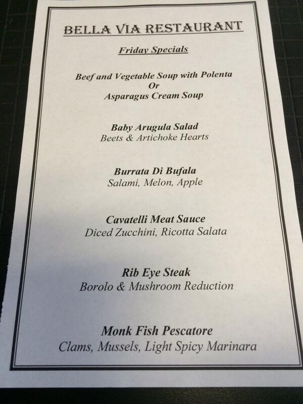 bellaviaLIC's tweet photo. Have a look at tonight's specials! http://t.co/iVXC9TV2u2