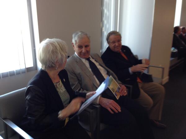 bonnielow's tweet photo. With Gov. Deukmejian &amp; Supervisor Knabe at today's courthouse jury assembly room dedication to Judge Bradford Andrews http://t.co/LayPOxLULe