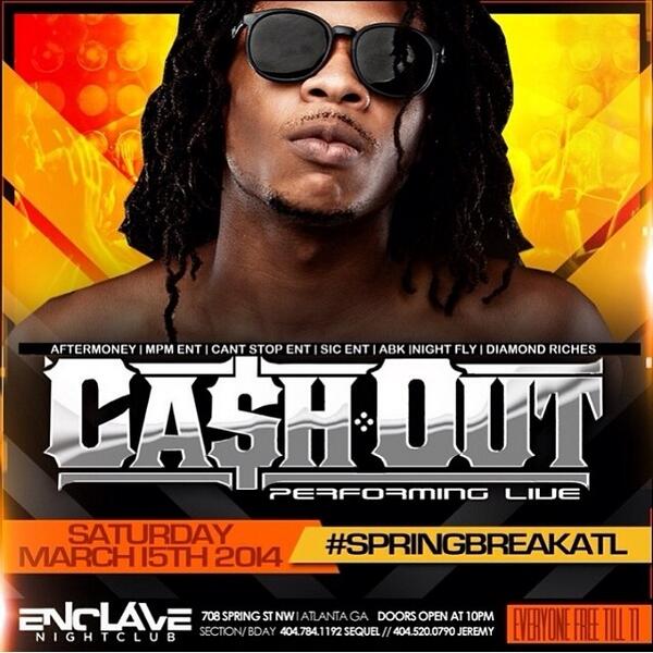 kelsblanco's tweet image. 🚨🚨🚨@DiamondRiches_ hosts #SpringBreakATL at Enclave! TOMORROW 3.15.14🚨🚨🚨
